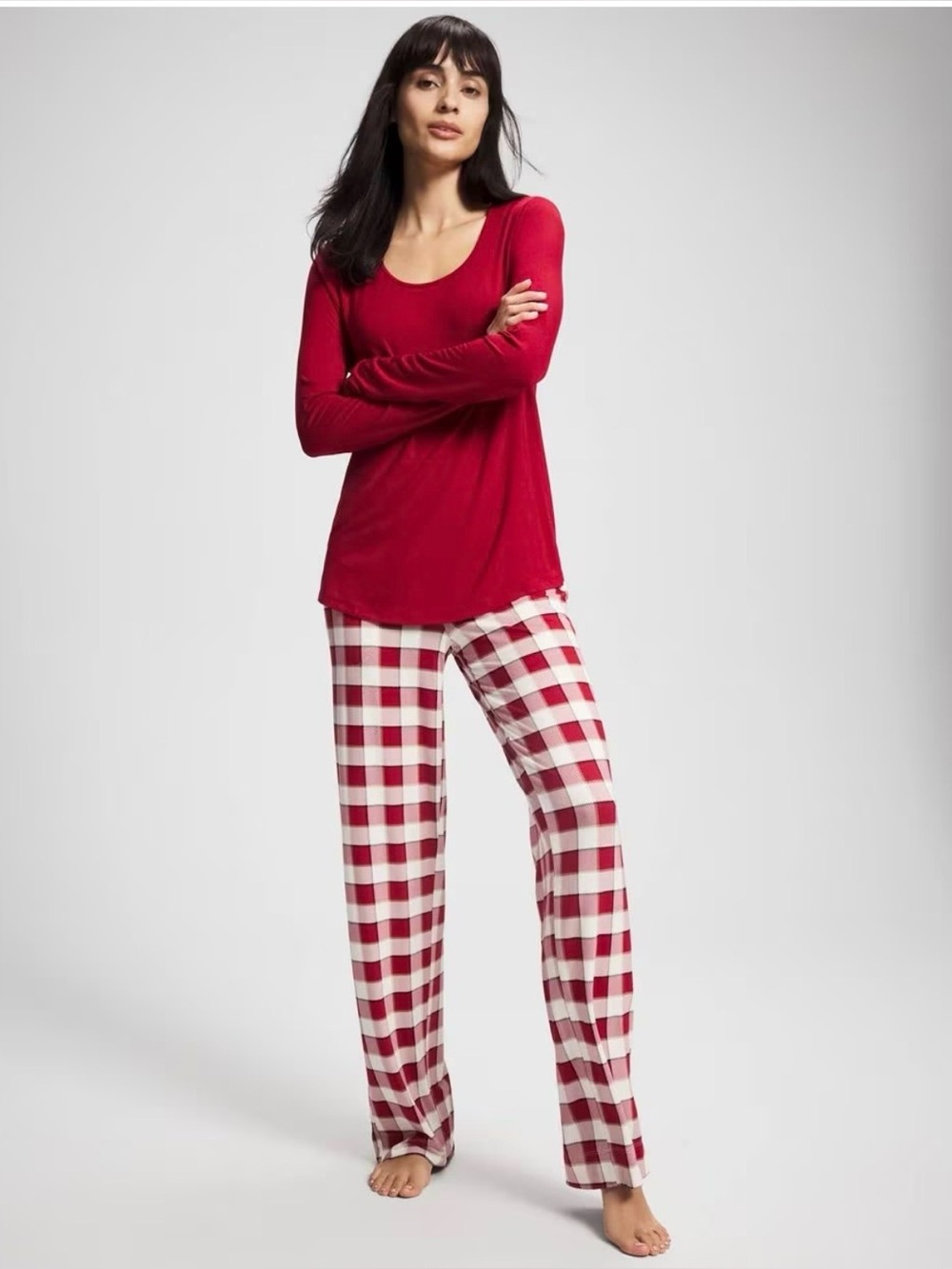 Soma Two-Tone Red & White Pajama Set